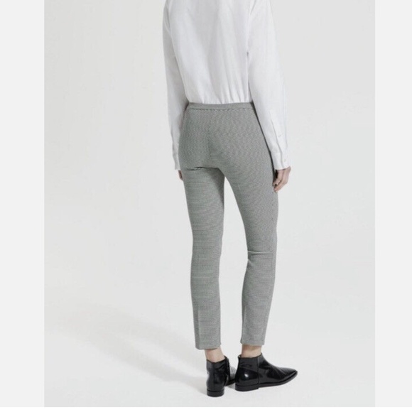 Theory Women's Black-Ivory Houndstooth Classic Fit Skinny Pants - Picture 2 of 5